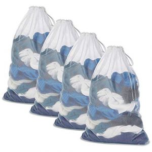 DoGeek Filet Linge Machine à Laver Sacs a Linge Lot de 4 Filet à Linge Sac de Lavage en Maille à la Corde pour la Lessive (4pcs) (OrgaWise, neuf)