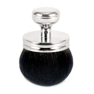 Pinceau Autobronzant Extra Large, Tête Large Pinceau de Maquillage pour Corps Applicateur Ovale pour Dos Mélange Autobronzant Pinceau Kabuki pour Crème Solaire Fond de Teint Visage (Argent) (Jenniy, neuf)