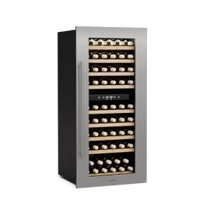 Klarstein Vinsider Duo Cave à Vin - 79 Bouteilles, 2 Zones, 5-22°C, Commande Tactile, Éclairage LED, Verre Anti-UV, Faible Niveau Sonore, Unité Encastrable, Frigo Vin (Klarstein France, neuf)