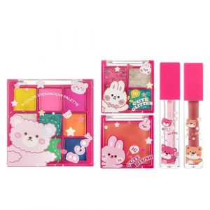 Trousse De Maquillage Pour Femme,Set De Cosm&eacute;tiques Avec Palette De Fards &Agrave; Paupi&egrave;res Rouge &Agrave; L&egrave;vres Blush,Trousse De Maquillage Pour Le Visage - Pour Voyage D'Affaires Ext&eacute;rieur &Eacute;cole Petite Amie &Eacute;po (honeis, neuf)