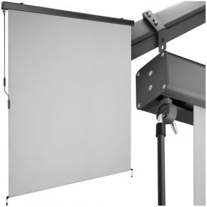 tectake® Store banne Vertical avec Manivelle, Multi-Fonction Store Vertical Enroulable Brise Soleil Brise Vue Jardin Brise Vue Balcon Opaque en Acier laqué époxy - Gris Clair, 160 x 250 cm (TECTAKE FRANCE SAS, neuf)