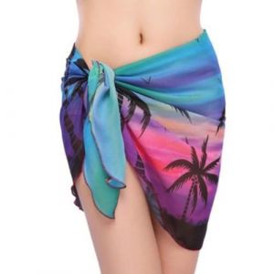 KRFWGUU 1 Pièces Pareo Femme Plage, Mousseline Wrap De Plage, Sarong Paréo Cache-Maillots Et Sarongs Femme Jupe De Plage Jupe Maillot De Bain Filles Nageant Piscine (CAI LONGCANG DE DIAN, neuf)