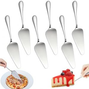 6 Pi&egrave;ces Pelle &agrave; Tarte en Acier Inoxydable, Pelle &agrave; G&acirc;teau Dentel&eacute;e, Couteau &agrave; G&acirc;teau, avec Bords Dentel&eacute;s, Lavable au Lave-Vaisselle, pour La D&eacute;coupe G&acirc;teaux, Desserts, Pizzas, Fromages, Tartes (fengyurui, neuf)