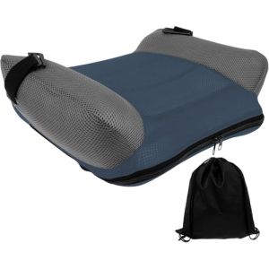 Si&egrave;ge auto rehausseur &ndash; Si&egrave;ge gonflable de voyage portable dos nu, gonflable/d&eacute;gonflage rapide, l&eacute;ger avec sac de transport, lavable en machine pour la maison/salle &agrave; manger/voyage (bleu marine) (zaowuedh, neuf)