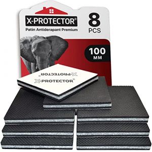 Patin antiderapant X-PROTECTOR - 8 pcs 100 mm Patin Caoutchouc Premium - Patins Antid&eacute;rapants Autocollants - Patin en Caoutchouc - Anti D&eacute;rapent Meuble - Id&eacute;al pour la fixation en place des mobiliers! (HOUSE TECHNOLOGIES LTD, neuf)