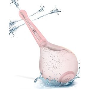 Allpro Poire de Lavement Intime Anale, Poire à Lavement avec Clapet Anti-Retour, Douches Anale et Vaginale avec Buse à 5 trous, Lavement Anale Kit en Silicone Rose (PoPodouscheEU, neuf)