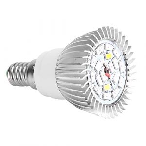 YUMILI 18 W LED Plante Spectre Complet Lvent la Lampe Ampoule, E27/E14/Gu10 Fleur L&eacute;g&egrave;re de Croissance pour Hydroponie, &eacute;clairage de Serre, Croissance des Plantes, Floraison, Fructification, 85-265 V (Leylor, neuf)