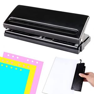 Perforateur en Métal Réglable à 6 Trous, Ajustable Perforeuse 6 Trous, Perforatrice de Bureau à 6 Trous,Perforateur en Métal pour Cartes en Papier, Capacité de 6 Feuilles, pour A3 A4 A5 A6 B3 B4 B5 B6 (DING VICTORY LIMITED, neuf)