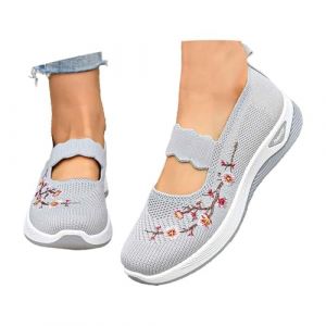 Chaussures Femme Orthopédique, 2025 Chaussures Orthopédique Femme - sans Laçage Baskets Mocassin Confort Chic De Marche À Plateforme Légères Et Confortables Amortissement Accru Soulagement (Fhuuly, neuf)