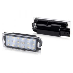 OZ-LAMPE 2X &Eacute;clairage de plaque d'immatriculation LED pour Renault Vel Satis Twingo 2 Clio 3 Clio 4 Espace 4 Laguna 3 Laguna 2 Phase 2 Master 2 Megane 2 Megane 3 Feux Arri&egrave;re (gempro carparts, neuf)