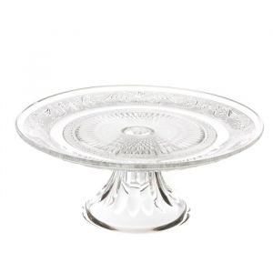 Secret de Gourmet - Plat &agrave; G&acirc;teau sur Pied Renaissance 29cm Transparent (Paris Prix, neuf)