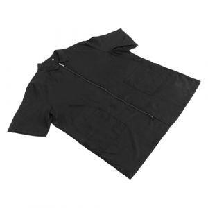 Homoyoyo Blouse Imperm&eacute;able de Travail pour Coiffure V&ecirc;tement de Protection Respirant avec Poches Blouse de Salon pour Usage Professionnel et Domestique Xl Noire (HuanYH, neuf)