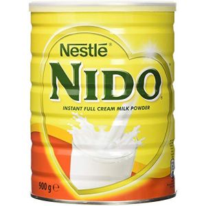 Nestlé Nido Poudre de lait entier - Crème instantanée pour café et thé, enrichie en vitamines et minéraux, sans conservateurs ni colorants - Boîte de 900 g (Trinovi, neuf)