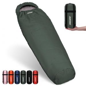 JAICOM Sac de Couchage, Ultraléger Duvet 1 Personne Grand Froid - Sac de Couchage Sarcophage pour Adultes pour Le Camping, Le Sac à Dos, l'intérieur et l'extérieur (SanheOD-EU, neuf)