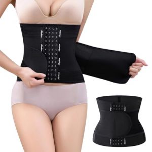 Gaine Amincissante Ventre Plat Femme, Femme Waist Trainer Corset, Body Sculptant pour Ventre (Black, S) (HuangJin, neuf)