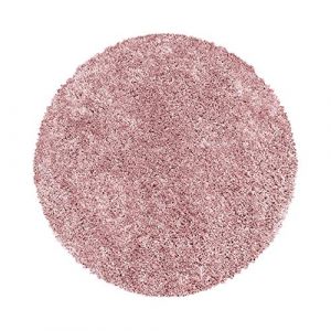 Teppium Tapis Salon Moderne Adulte Tapis Chambre Rose-2 120 cm Rond - Shaggy Tapis Poil Long Salle de Séjour Concevoir Unicolore Tapis Moelleux et Doux - Tapis Cuisine Moquette Salon (Teppium, neuf)