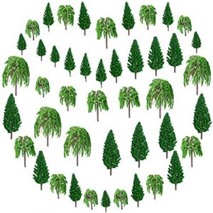 Smavles Arbre Modèle 45 Pièces Arbre Architecture Arbre Miniature Plastique Diorama Arbres Modèle Train Arbres,pour DIY Modélisme Ferroviaire Paysage (Smavles, neuf)