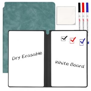 Marte Vanci Petit tableau blanc A5 avec stylo et lingette, bloc-notes portable effa&ccedil;able &agrave; sec avec couverture en polyur&eacute;thane, tableau blanc r&eacute;utilisable pour bureau, maison, notes, listes, m&eacute;mos (M&V Direct, neuf)