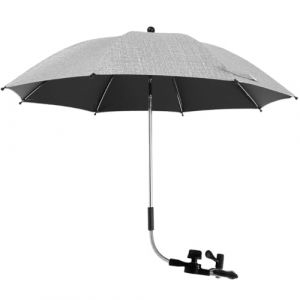 Ombrelle Poussette Universelle Anti UV 50+, Parasol Poussette Bébé Universelle, Parapluie Poussette avec Pince Réglable et Bras Réglable, Ombrelle Poussette Bébé Confort pour Extérieur Plage Jardin (RUYUKYJ, neuf)