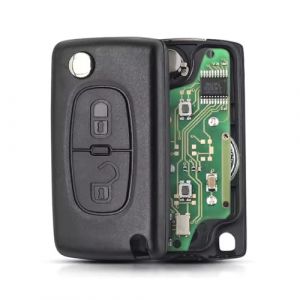 Heart Horse Coque de cl&eacute; Peugeot 308 Partner t&eacute;l&eacute;commande 2 Boutons Compatible Peugeot 207 307 308 407 607 Citro&euml;n C2 C3 C4 C5 C6 CE0523 433MHz T&eacute;l&eacute;commande Puce ID46 (Signal Ask, Lame VA2, PCF7941) (YYGS_AMZgb, neuf)