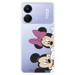 Coque compatible avec Xiaomi Redmi 13C - Poco C65 - Disney Mickey et Minnie - Coque en silicone transparent souple sous licence officielle Disney classiques (La Casa de Las Carcasas, neuf)