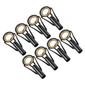 PATIKIL 4.6mm P&ecirc;che Canne Pointe R&eacute;paration Trousse, 8pcs INOX Acier M&acirc;t Anneau Guide Remplacement pour Eau Sal&eacute;e Eau Douce P&ecirc;che, Dor&eacute; (PATIKIL UK, neuf)