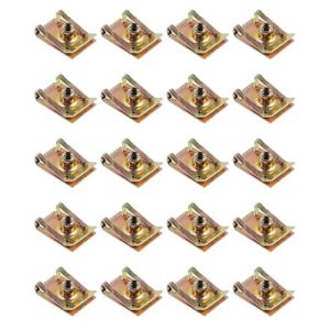 Flaconi 20PCS Clips de Fixation Voiture,Clips de Fixation,Clips Fixation Voiture,Agrafe Voiture,Clip pour Écrou de Voiture,M6 Type U Clips,Agrafe Vis Tole Agrafe Voiture Carrosserie pour Auto Moto (shenhua auto, neuf)