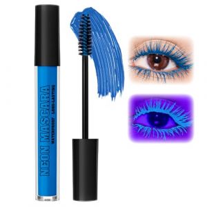 Mascara color&eacute; fluorescent, r&eacute;sistant aux UV, r&eacute;sistant &agrave; l'eau, hautement pigment&eacute;, longue dur&eacute;e pour toute la journ&eacute;e, convient pour le maquillage de sc&egrave;ne de f&ecirc;te d'Halloween (#04 bleu) (ARCHIDATE BEAUTY, neuf)
