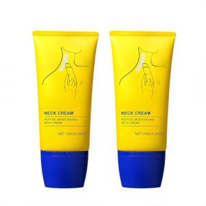 Cr&egrave;me pour le cou, cr&egrave;me raffermissante pour le cou avec massage par rouleaux, contient du collag&egrave;ne, de la vitamine C et de l'acide hyaluronique. Raffermit et lifte la peau rel&acirc;ch&eacute;e (2Pi&egrave;ce) (LinYe-FR, neuf)