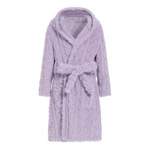 JiAmy Peignoir pour fille avec capuche en polaire pelucheuse Robe de bain chaude et douce pour enfants en &eacute;ponge floue 4-14 ans, lilas, 13-14 ans (JiAmy-EU, neuf)