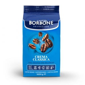 Caffè Borbone Crema Classica Grains de café expresso 1,0 kg (1 pièce), sélection fine et équilibrée de mélanges Premium Arabica et Robusta, crémeux et souple (IL SOGNO D'ITALIA - Le rêve italien, neuf)