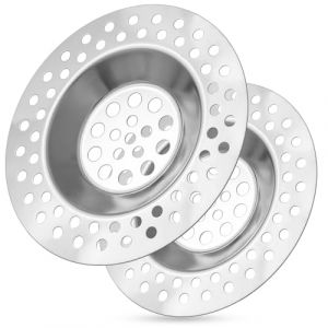 ECENCE Lot de 2 Filtre d’évier Cuisine 7 cm, Acier Inoxydable - Bouchon d’évier, Attrape-Cheveux pour Douche, Baignoire, filtres Anti-Cheveux (ECENCE, neuf)
