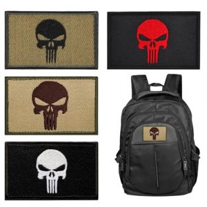 Patch Militaire Patch Punisher, 4PCS, Ecusson Cobra Tactical Solutions Skull Ecusson, Brod&eacute; Vetement, Paintball, Cosplay, Motif en Crochet et Boucle, Scratch Militaire (BIVOFU-EU, neuf)