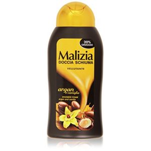 Malizia – Gel douche moussant, velouté, argan et vanille – 300 ml (AR First Aid, neuf)