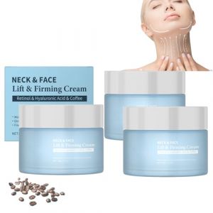 Cr&egrave;me pour le cou au r&eacute;tinol et &agrave; l'acide hyaluronique, raffermit visiblement la peau cr&eacute;pue et am&eacute;liore l'&eacute;lasticit&eacute;, m&eacute;lange revitalisant botanique pour la peau cr&eacute;pue (3 pi&egrave;ces) (WUHANSHIBOHEMAOMAOYIYOUXIANGONGSI, neuf)