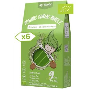 Bio Konjac Pates Vegan Sans Gluten/Prêt à l'Emploi/Sans Rinçage 270g x6 Box (12 Pack), Elf-Family Shirataki de Konjac Nouille de Konjac/Keto/Faible en Calories/Sans Sucre -Spaghetti (Elf-Family® official, neuf)