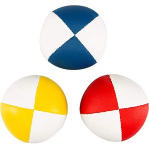 Lot de 3 balles de jonglage Bicolores Diabolo Premium Soft - 67mm Ø ✓ Hydrofuge ✓ Simili Cuir Souple I Set de jonglage pour Jeunes et Adultes (20 Jahre Diabolo Freizeitsport, neuf)