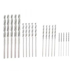 Simpls Ensemble de Forets DiamantéS 20 PièCes 4 Tailles 1Mm 1.5Mm 2Mm 2.5Mm Pointe TorsadéE Plage Mer Coquillages en Verre Pierres PréCieuses Lapidaire (Zhouxutao, neuf)