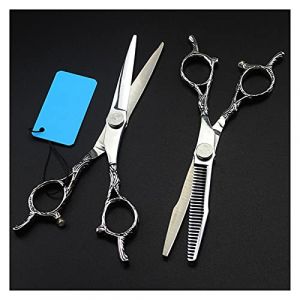 Ciseaux de beauté de 6 pouces, ciseaux de barbier professionnels, utilisés for une coupe et un amincissement précis, durabilité de classe salon.(Set) (Bai Li Na, neuf)