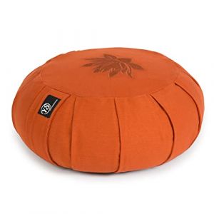 Yoga Studio YS Coussin de méditation Rond plissé Zafu Feuille de Lotus (Terracotta) 36 x 17 cm (Yoga Studio Store, neuf)