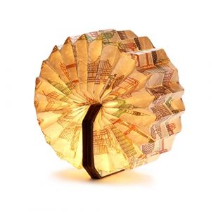 Gingko Lampe accordéon en velours (repère gris) (Pizzazz-FR, neuf)