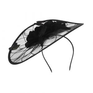 ULTECHNOVO Fascinateur R&eacute;tro pour Femme avec Voile et Plume Bandeau Chic pour Mariages F&ecirc;tes et Cocktails Accessoire de T&ecirc;te &Eacute;l&eacute;gant et L&eacute;ger (Chad Bi, neuf)