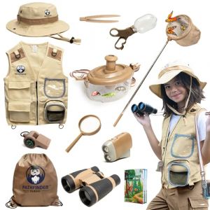 Kit de Capture d'insectes pour Enfants &ndash; Kit d'explorateur Complet avec Gilet de Safari, Chapeau et Plus Encore &ndash; Joli Costume de Safari ou Gardien de Zoo &ndash; Ensemble d'explorateur en Plein air et (Scandinavian-Creations, neuf)