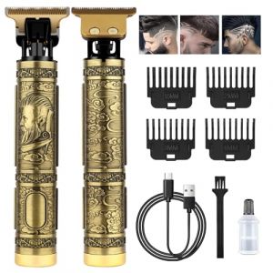 Tondeuse Barbe Homme,Tondeuse Cheveux Professionnel Rasoir Barbe Electriques Tondeuse Barbe et Cheveux Homme Tondeuse de Finition Kit Tondeuse de Pr&eacute;cision Rechargeable Domestique et Salon de Coiffure (SHENGLONG08-US, neuf)