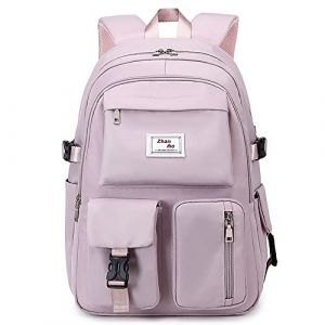 VARLIVOO Femmes Sac à Dos Adolescent Cartable Fille Sac à Dos Ordinateur Portable 15,6" Sac à Dos Lycéen Sacs D'école Collège Voyage Imperméable Polyester Violet (MoskviWeb OÜ, neuf)