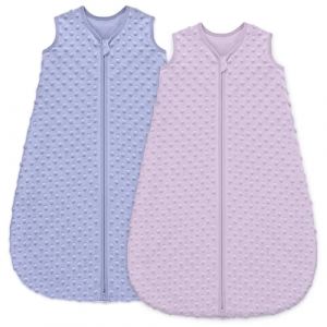 Unnivoll Gigoteuse 18-24 Mois Hiver Tog 1.5, lot de 2, Turbulette Hiver pour Bébé, Doublure 100% Coton Avec Tissu Polaire en Peluche pour Nouveau-né Garçons Filles 89-101cm Violet Taro (Unnivoll EU, neuf)