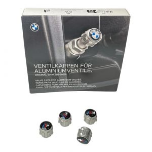 BMW Lot de bouchons de valve de pneu avec logo M authentique (✈ Espectronix&reg;-Original parts♻, neuf)