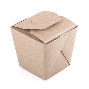 Lot de 70 boîtes à nouilles en carton kraft, 460 ml, contenants alimentaires jetables pour aliments à emporter, boîtes chinoises, anti-fuite, biodégradables, respectueuses de l'environnement, (Skirmantas, neuf)