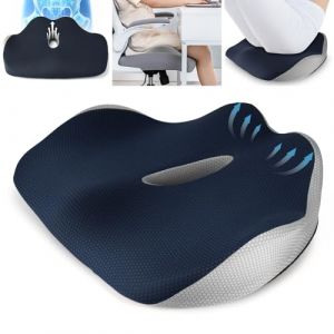 Fwiull Coussin Si&egrave;ge de Voiture, Coussin de Si&egrave;ge de Conduite en Mousse M&eacute;moire de Forme, Rehausseur d'Assise Ergonomique, Coussin de Si&egrave;ge pour Voiture, Bureau, Auto (HerbHop, neuf)