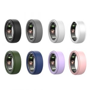 SmartRing Protector Lot de 8 coques de protection en silicone compatibles avec Oura Ring Gen 4/Gen 3/Samsung Galaxy Ring/ULTRAHUMAN ringAIR/RingConn (8 pièces A, S pour 6/7/8/9/10) (Ruentech, neuf)